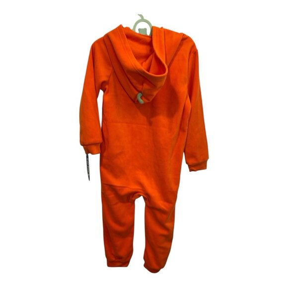 Carter's Size 4T Halloween Jack-O-Lantern Fleece Hooded Zip-Up 1-Piece Pajama - Picture 3 of 8